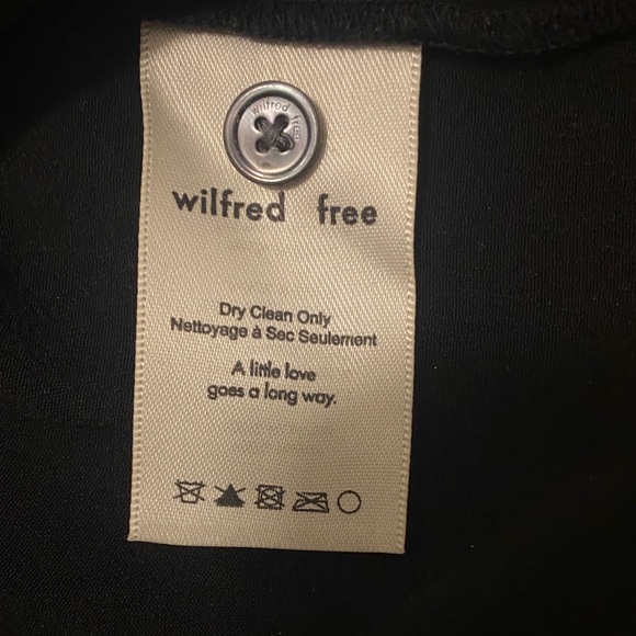 Wilfred Midnight Black Short Sleeve Crop-top Front Tie Blouse Top - Picture 11 of 11